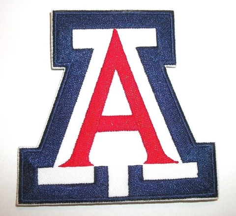 Arizona Wildcats~Embroidered PATCH~3" x 3"~Iron Sew~Hat~Shirt~NCAA~FREE US Mail Cover