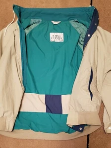 Retro Town & Country Khaki Tan Men's Windbreaker Jacket sz. Large - Picture 1 of 10