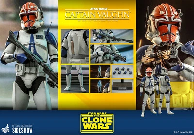 Boneco Hot Toys Star Wars Captain Vaughn escala 1:6 The Clone Wars novo TMS065 - Imagem 1 de 4