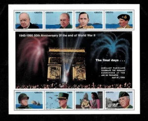 Ghana 1995 - VE Day Anniversary - Sheet of 8 Stamps - Scott #1807 - MNH - Picture 1 of 1