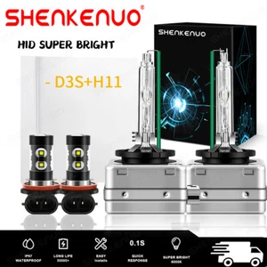 For GMC Acadia 2013-2018 - 4pc Xenon HID Headlight HI/LO & LED Fog Light Bulbs - Picture 1 of 12