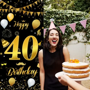16 18 20 30 40 50 60 th Birthday Party Decorations Backdrop Door Banner 90*180CM - Picture 1 of 12
