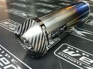 Kawasaki Versys 650 2007- Coloured Titanium Oval Carbon Outlet, Exhaust Can - Picture 1 of 1