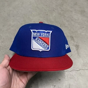 New York Rangers New Era  Vinatge Hockey Blue/Red Snapback Hat Cap NHL - Picture 1 of 7