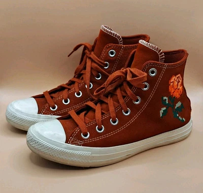 Zapatos Converse Chuck Taylor High Top All Star para mujer talla 6,5 cuero rosa óxido Foto 1 de 4