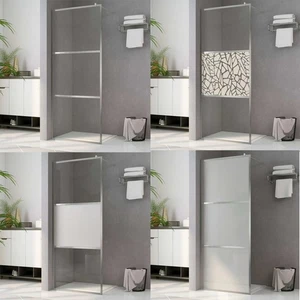 Duschwand Begehbar ESG-Glas Duschtrennwand Duschabtrennung 80-140x195cm 4 modell - Bild 1 von 33