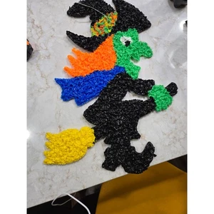 Plastic Popcorn Halloween Witch 20" Tall Holiday Decoration - Picture 1 of 5