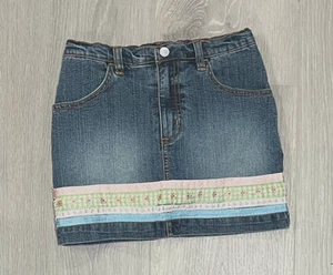 Lilly Pulitzer Vintage Girls EUC 8 Blue jean ribbon skort - Picture 1 of 2