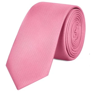 Cravatta Rosa Cravatta da sposa unisex moda slim per eventi - Imagen 1 de 8