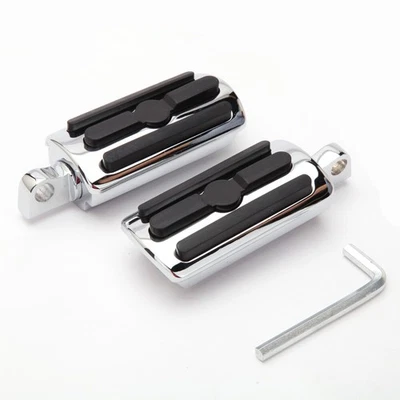 Juego de estriberas cromadas para motocicleta para Harley Davidson Dyna Foto 1 de 4