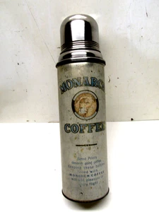 Vintage 1930s Airline Pilot Promo. Monarch Coffee Lion Advertising Thermos - Picture 1 of 8