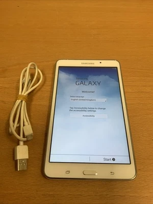 Samsung SM-T230 Galaxy Tab 4 7in. 8GB 1,5GB RAM 1,2GHz Quad-Core 1.3MP - White - Image 1 of 4