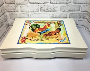 Vintage Upcycled Silverplate Flatware Wooden Storage Chest Case Box - Picture 1 of 13