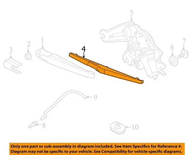 KIA OEM 20-25 Soul Puerta Elevadora Limpiaparabrisas Componentes-Limpiaparabrisas 00F09AU010RL4 Foto 1 de 2