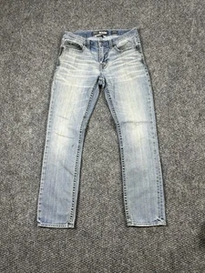 BKE Jeans Adult 30 Blue Denim Alec Straight Leg Stretch Faded Buckle Mens - Picture 1 of 8