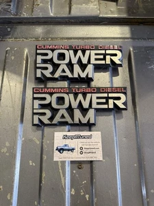 89-90 Cummins Turbo Diesel Ram Fender Emblem Badge Set LE 250 OEM Pair Of 2 W250 - Picture 1 of 1