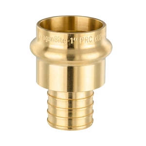 EFIELD 1" Press ×1" PEX Crimp Brass Press Adapter 1 Pack No Lead Free Shipping - Picture 1 of 5