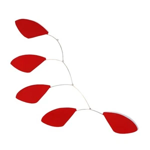 Abstract Modern Hope Red Hanging Mobile Painted Steel Museum New Gift Decor  - Picture 1 of 2