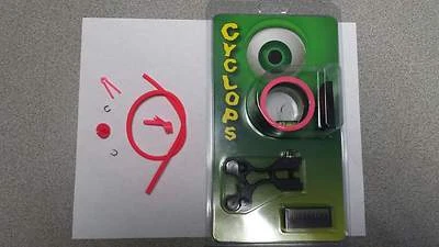 broche cyclops .019 com anel de destaque rosa e peep rosa, kisser, combo - Imagem 1 de 2