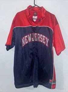 VTG Team Nike NBA New Jersey NJ Nets WarmUp Jacket Pullover Mens Sz XL Throwback - Picture 1 of 7