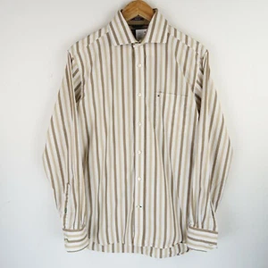 Tommy Hilfiger Camicia a righe da uomo elegante aderente taglia media (E2830) - Foto 1 di 5