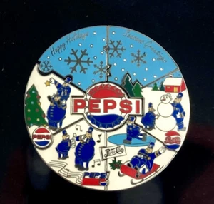Pepsi & Pete Happy Holidays Season Greetings Pin Set 7 Puzzle Pieces NIB Sealed - Picture 1 of 3