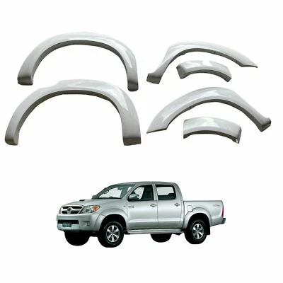 Juego de llamaradas de guardabarros estilo SR5 040 blanco para Toyota Hilux Vigo MK6 05-11 SR UTE Foto 1 de 4
