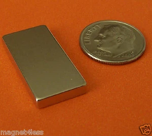 4 Piece 1x1/2x1/8 Inch Rare Earth Neodymium Block Magnet Grade N50 - Picture 1 of 3