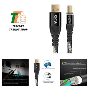 Audiophiles USB Printer Cable USB A to USB B High Speed Cable 6.5ft / 2M - Picture 1 of 8