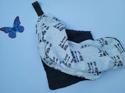 Handmade "Be Brave little one" print blanket throws for babies & toddlers 30 x42 - Image 1 of 4