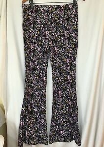 New No Boundaries Flower Floral Flare Pants Juniors Women Many Sizes