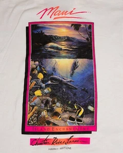 Christian Riese Lassen Vtg 90s T-Shirt Maui Island Enchantment NEW w Tags Hawaii - Picture 1 of 11