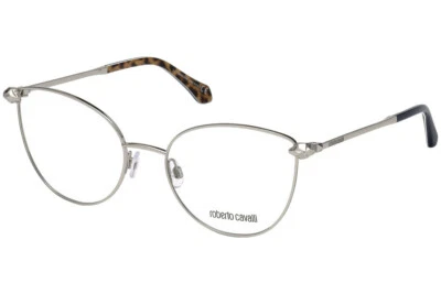 Roberto Cavalli LUCIGNANO RC5065 016 Silver Large Cat Eye Eyeglasses 55-19-140 - Image 1 of 4