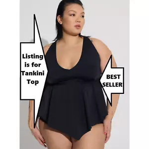 Costume da bagno Torrid top Tankini donna 3X reggiseno integrato senza ferretto balza volant nuoto - Foto 1 di 11