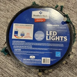 Member's Mark LED Diamond Cut Globe Indoor/Outdoor lights-Warm White - Picture 1 of 4