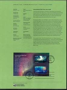 SP#12 S.C.# 1123 International  Polar Year 2007  (1)  Souvenir Page - Picture 1 of 1