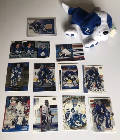 Curtis JOSEPH 1999 Planet Plush Dog Cujo #31  AND 12 Cards Including Stick Card Cover