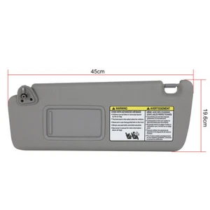 Driver Left Side Gray Sun Visor Fits 04-07 Toyota Highlander 2.4L 3.3L - Picture 1 of 24