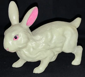 JUGUETE DE PLÁSTICO DE CELULOIDE PASCUA DE COLECCIÓN - ¡SONAJERO DE CONEJO GRANDE! - Imagen 1 de 10