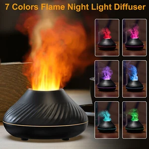 Essential Oil Diffuser Ultrasonic Aroma Cool Mist Humidifier Cute Volcano Flame - Picture 1 of 6