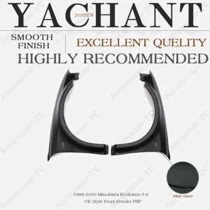 FIBER GLASS oe-Style Front Fender 2PCS Fit For 98-00 Mitsubishi Evolution 5-6 - Picture 1 of 5