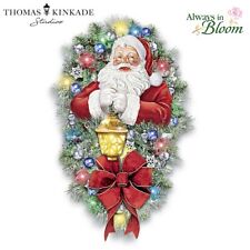 Bradford Exchange Thomas Kinkade A Most Enchanted Christmas Wreath Lights Up 24"