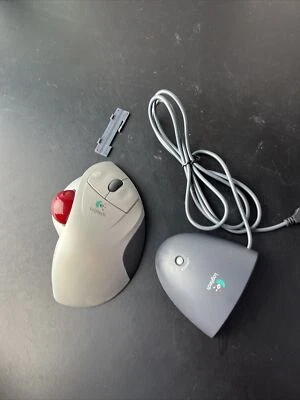 Logitech T-RA18 Cordless Trackman Wheel Trackball Mouse w/USB Receiver Tested - Image 1 of 4