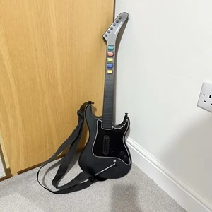 Guitar Hero Wireless Black Kramer Striker Controller  PlayStation PS2 No Dongle - Picture 1 of 10