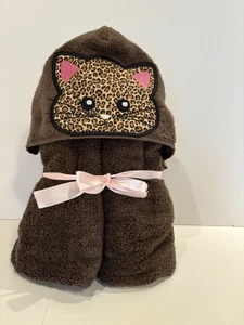 Leopard Cat Handmade Hooded Bath Towel  Christmas Gift Idea - Picture 1 of 3