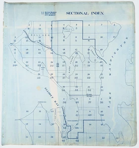 1900 SEATTLE Map Sectional Index (24x22) ORIGINAL Downtown - Ballard - Pioneer - Picture 1 of 5