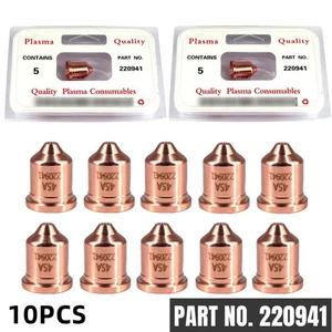 10Pcs Plasma Nozzle Aluminum Copper For MAX65 Nozzle Tips High Quality - Zdjęcie 1 z 12