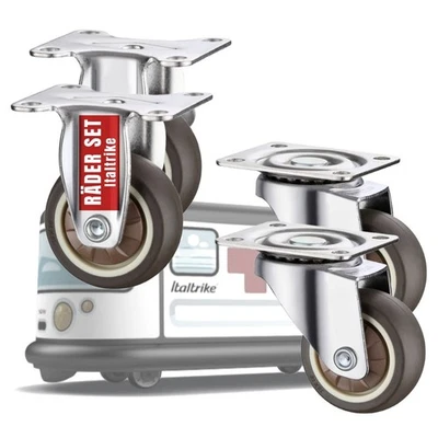 DADA LAB 4er Set Ersatzräder für Italtrike Rutschauto – robuste, leise Laufrolle - Bild 1 von 4