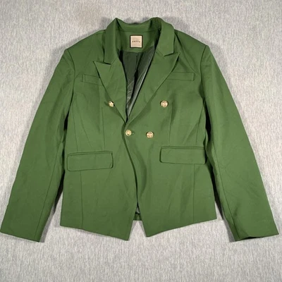 Chaqueta Blazer ORTTU Para Hombre Grande Verde Doble Pecho Dorado Botón Traje Forrado Foto 1 de 4