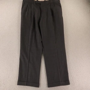 Pantalon vintage Hopsack homme 38 gris bruyère 100% laine pantalons peints 38x33 - Photo 1/10